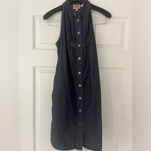 Juicy Couture Sleeveless Button Front Denim Dress S